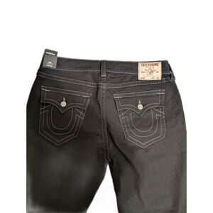 True Religion 36x30 Ricky Relaxed Straight Rinse Black SN Flap NWT Hip Hop Trap